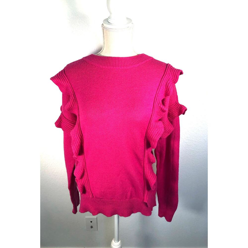 Charter Club Ruffles Sweater in Pink Tutu - M